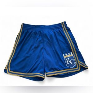 NWT MLB Kansas City Royals Extra Innings Vintage Logo Mesh Shorts Large $65 MSRP